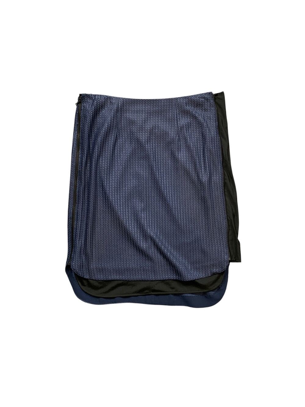 Rag & Bone‎ Skirt Womens 2 Blue Black Size Zipper Extender Lined Braided Stretch